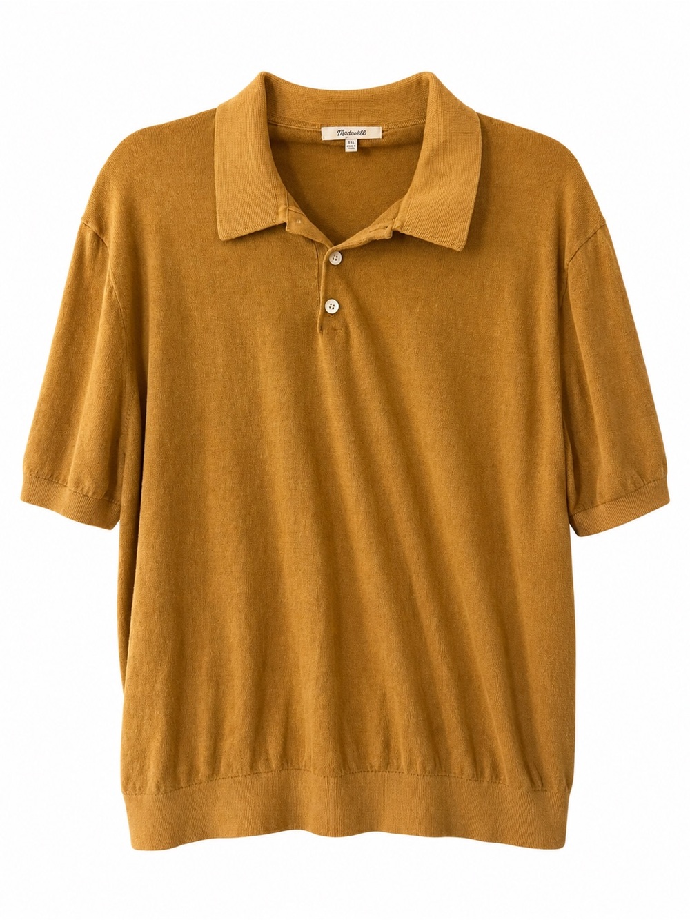 Madewell Men’s Short-Sleeve Polo in Ochre